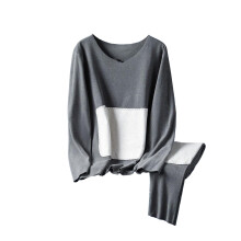 Termopyjamasset för män, V-ringad, resår i midjan, XL–4XL