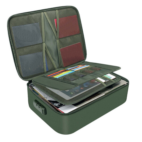 Document Organizer - Portable Lockable Storage Box For Travel, Home, And Important Papers 2