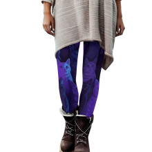 Dámske nohavice na jogu s roztomilým mačacím vzorom - mäkký brúsený spandex, elastický strih S-3XL, kompatibilné s halloweenskym kostýmom