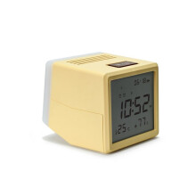 Réveil à Bascule, Horloge de Bureau, Veilleuse Multifonctionnelle, Gadget de Bureau, Horloge Météo, Décoration D'Intérieur A
