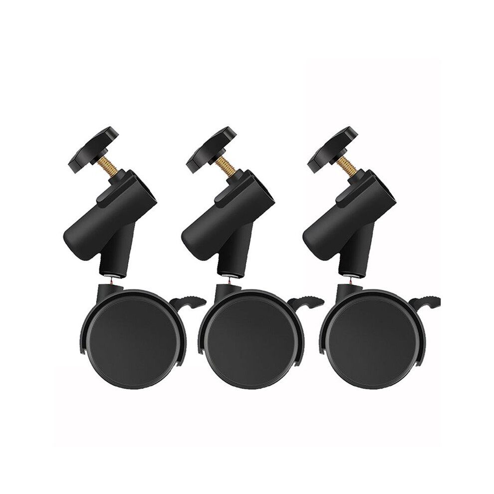 3Pcs Flexible Swivel Casters Wheels With 19Mm Diameter Mounting Holes For Photography Stand Tripod Wheels Light 4711090531157