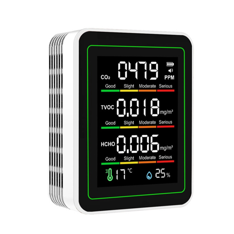 Mt11n 5-In-1 Infrared Sensor Carbon Dioxide Detector Formaldehyde Detection Tvoc Detector Temperature Humidity Co2 B 4711290894823