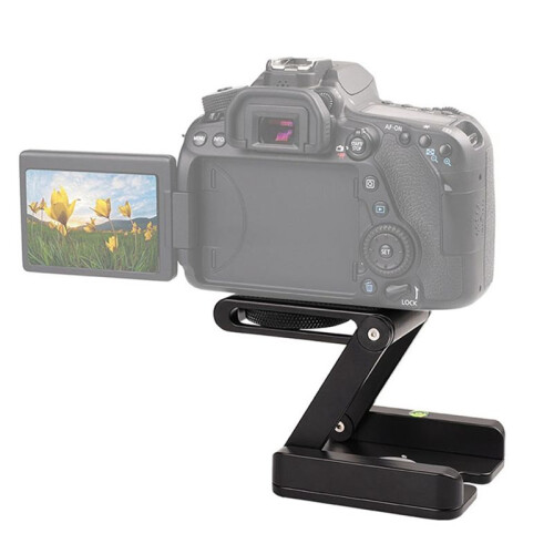 Z-Type Folding  Quick Release Plate Base Z-Type Bracket with Quick Release Plate QR Plate for Camera Tripods 2