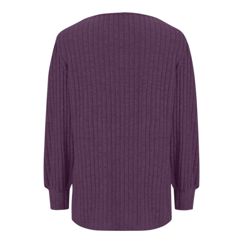 Lenago Damen-Pullover in Übergrößen, modisch, langärmelig, locker, einfarbig 2