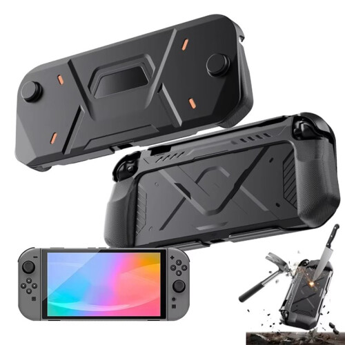 Protective Case for   2 Ergonomic Non-Slip Grip with Hard Front Cover Shock-Absorption Case Black 2