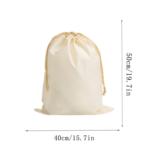 2Pack Thick Canvas Laundry Bag with Handles & Drawstring, Extra Large Washable Hamper Liner – Compatible with Standard Bins 1