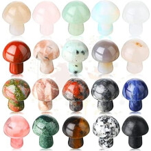 20 Pietre antistress a forma di fungo in cristallo – Mini decorative