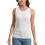 Canotta da donna senza maniche con scollo alto e spalline incrociate sulla schiena, casual e basic. 1