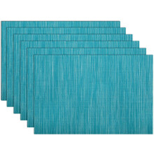 Set de 6 sets de table en PVC tissé, 45 x 30 cm