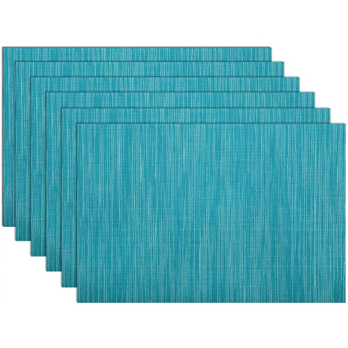 Set de 6 sets de table en PVC tissé, 45 x 30 cm