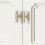 Cabinet Handles Brushed Nickel and Gold 2-Pack 2