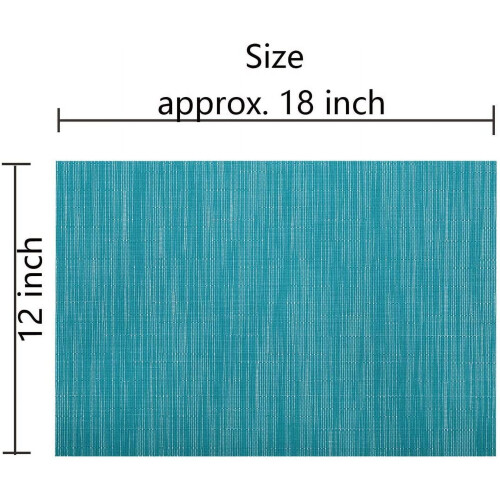 Set de 6 sets de table en PVC tissé, 45 x 30 cm 1