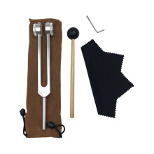 Portable OM 136.1 Hz tuning fork with storage bag