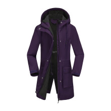 Dicke, warme Damen-Parkajacke mit Kapuze, langen Ärmeln, wasserdicht und winddicht, mit Taschen für extreme Kälte