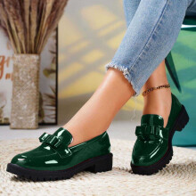 Mocasini damă cu toc înalt, stil casual, cu ciucuri, la modă, din piele naturală, stil vintage, cu toc înalt, pentru primăvară și vară, verzi
