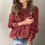 Damen-Pullover, Langarm, einfarbig, Muster, XXXL 2