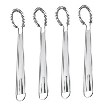 4 Pcs Stainless Steel Spring Coil Whisk Manual Egg Beater for Fast Blending and Mixing Kitchen Use
