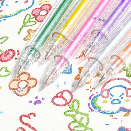 Σετ στυλό τζελ με γκλίτερ Vibrant Colors4Pieces 1