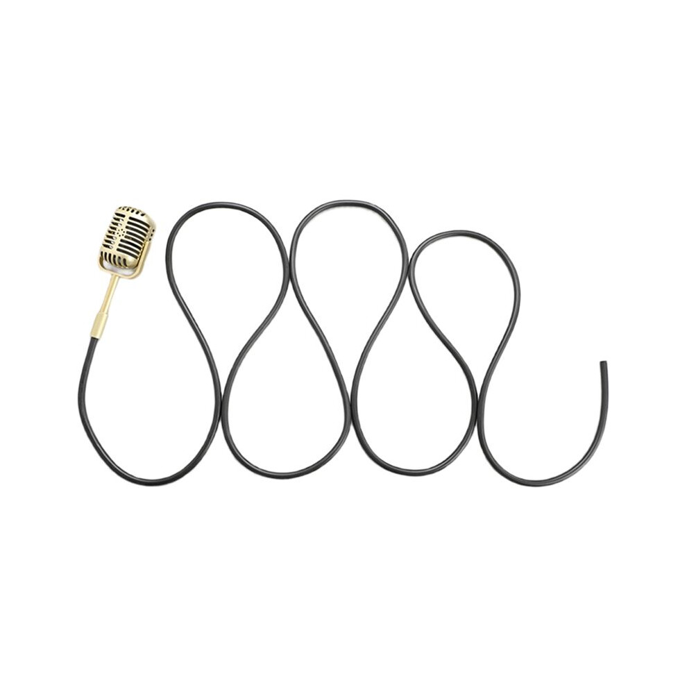 Nostalgic Prop Microphone Vintage Style Prop Microphone For Photo Studio Video Interview And Live Broadcast Gold 6031741590820