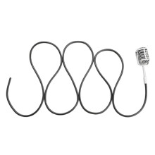 Nostalgic Prop Microphone Vintage Style Prop Microphone for Photo Studio Video Interview and Live Broadcast Sliver