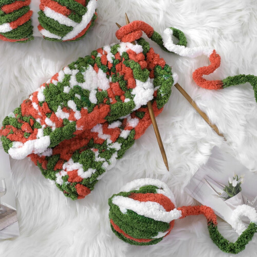 Super Bulky Fluffy Chenille Yarn Pack 6 Colors 1