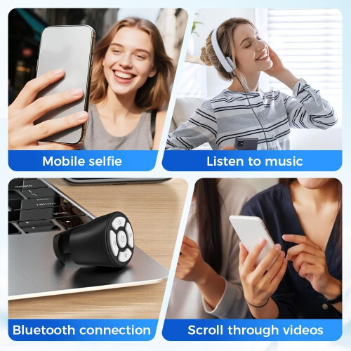 2026 Upgraded Bluetooth Remote Ring - TikTok Scroller & Kindle Page Turner for compatible with iPhone/Android 2