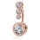 Anneau de nombril en or rose 14G 1