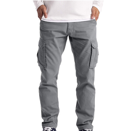 UTTOASFAY Μοντέρνο Ανδρικό Παντελόνι Cargo Casual Μονόχρωμο με Χαλαρές Αθλητικές Τσέπες