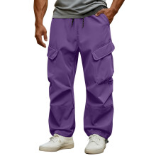 Kukoosong Herren-Arbeitshose mit weitem Bein, einfarbige Herren-Arbeitshose, wind- und wasserdichte Outdoor-Wanderhose, Palazzo-Hose