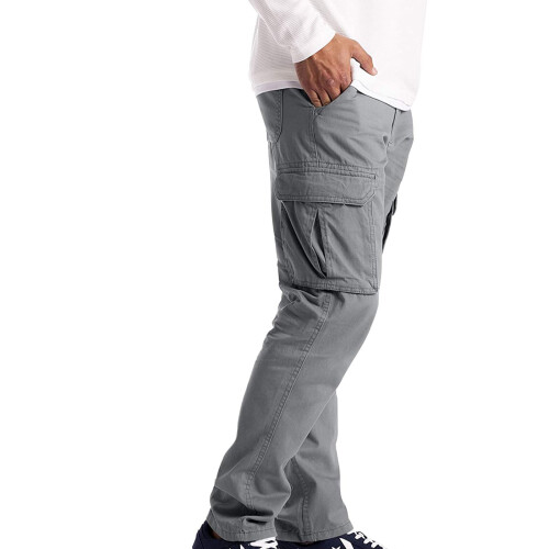 UTTOASFAY Μοντέρνο Ανδρικό Παντελόνι Cargo Casual Μονόχρωμο με Χαλαρές Αθλητικές Τσέπες 2