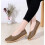 Γυναικεία Δερμάτινα Παπούτσια Loafers Μονόχρωμα Slip-on Flat Παπούτσια Άνετα Casual Φλατ για 5