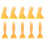 Lijmschraper van geel plastic, 10 stuks 7