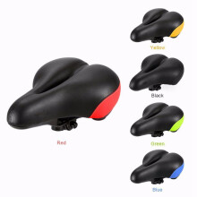 Comfort Bike Saddle with Memory Foam and Taillight 1 Pack