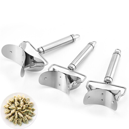Kitchen Cutter Roller Stainless Rolling Cutter Circle Dough Roller Dumpling Mould Pie Ravioli For Home Kitchen DIY Gift 2