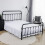 White Queen Bed Skirt with 14" Drop and Platform 2