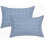 Taies d'oreiller rayées 100 % coton, paquet de 2, format Queen 1
