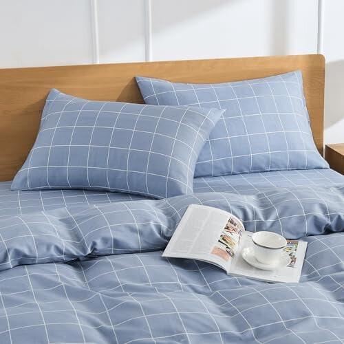 Taies d'oreiller rayées 100 % coton, paquet de 2, format Queen 1