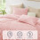 Ensemble de couette en flanelle à rayures pour lit simple 4