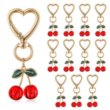 12 Llaveros de Cereza para Bolsos, Bolsos, Llaveros, Regalos para Mujeres, Accesorios de Fiesta de Cerezas.