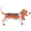 Basset Hound beeldje van plastic, decoratie, 13,5 cm 1