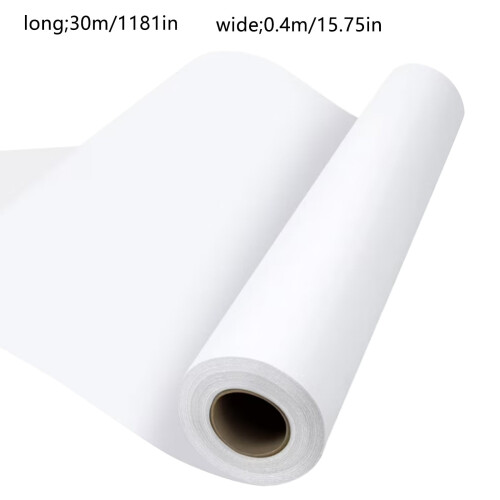 Hvit hobbypapirrull 15" x 354" 80 g/m² 1