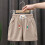 Flickors sommarshorts i bomull, kaki, 8-9 år 2