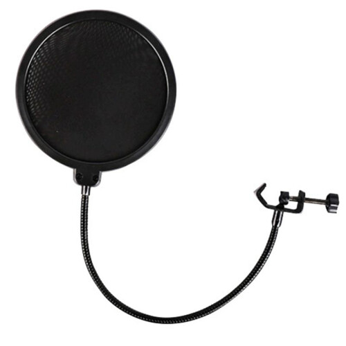 Double Layer Studio Microphone  Filter Flexible Wind Screen Mask with Mic Windproof Cotton