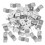 OUNONA Z-offset clips silver iron 50 pcs 1