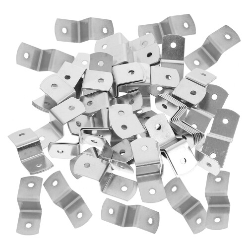 OUNONA Z-offset clips silver iron 50 pcs