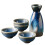 Keramik-Sake-Set mit Flasche und 4 Bechern 3
