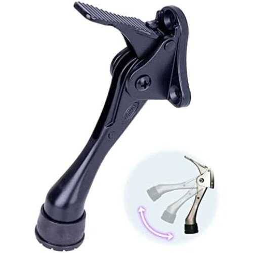 HASHI Kick-Down Door Stopper Black4inch
