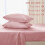 Ensemble de draps en satin – 4 pièces en microfibre de polyester 4
