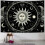 Tapisserie murale psychédélique Soleil et Lune 1