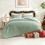 Sengeteppesett Sage Green Twin XL Lett Dun 3
